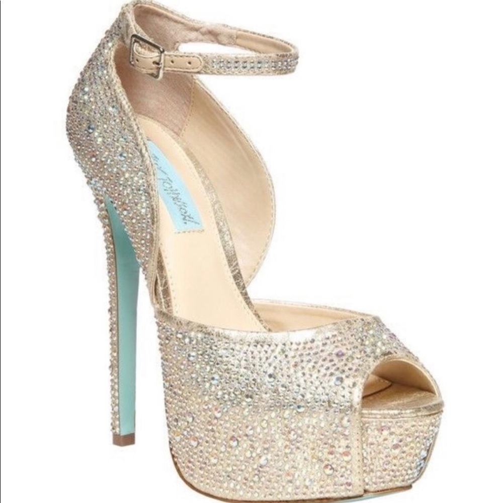 Blue by Betsy Johnson SB-Kiss Champagne Heels